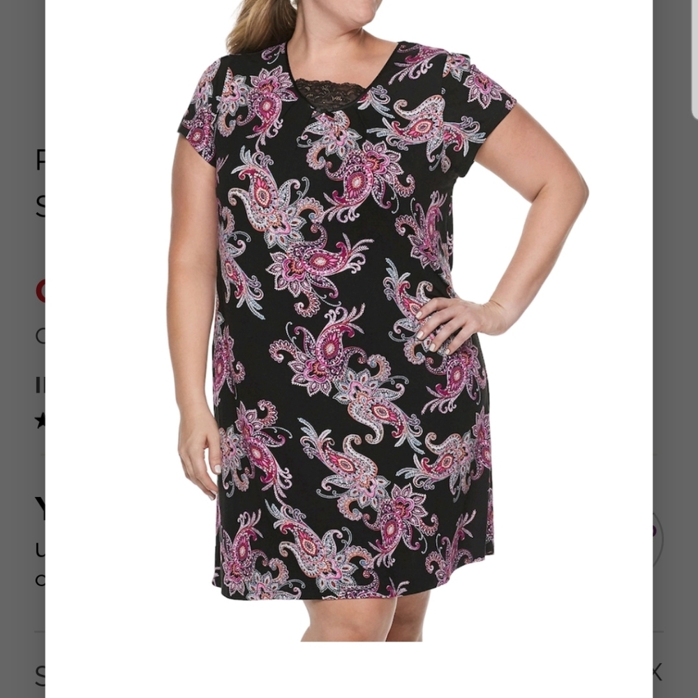 + NWT short sleeve night gown